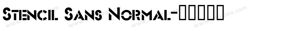 Stencil Sans Normal字体转换